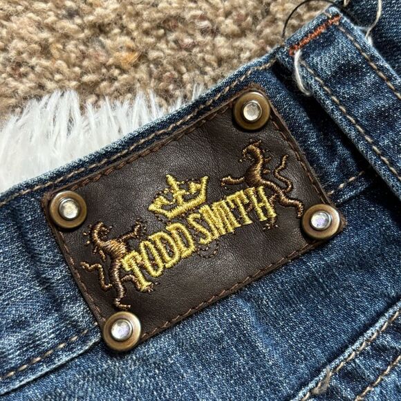 Todd Smith Jean Shorts Bling Pocket Mens Size 38 - Picture 4 of 7